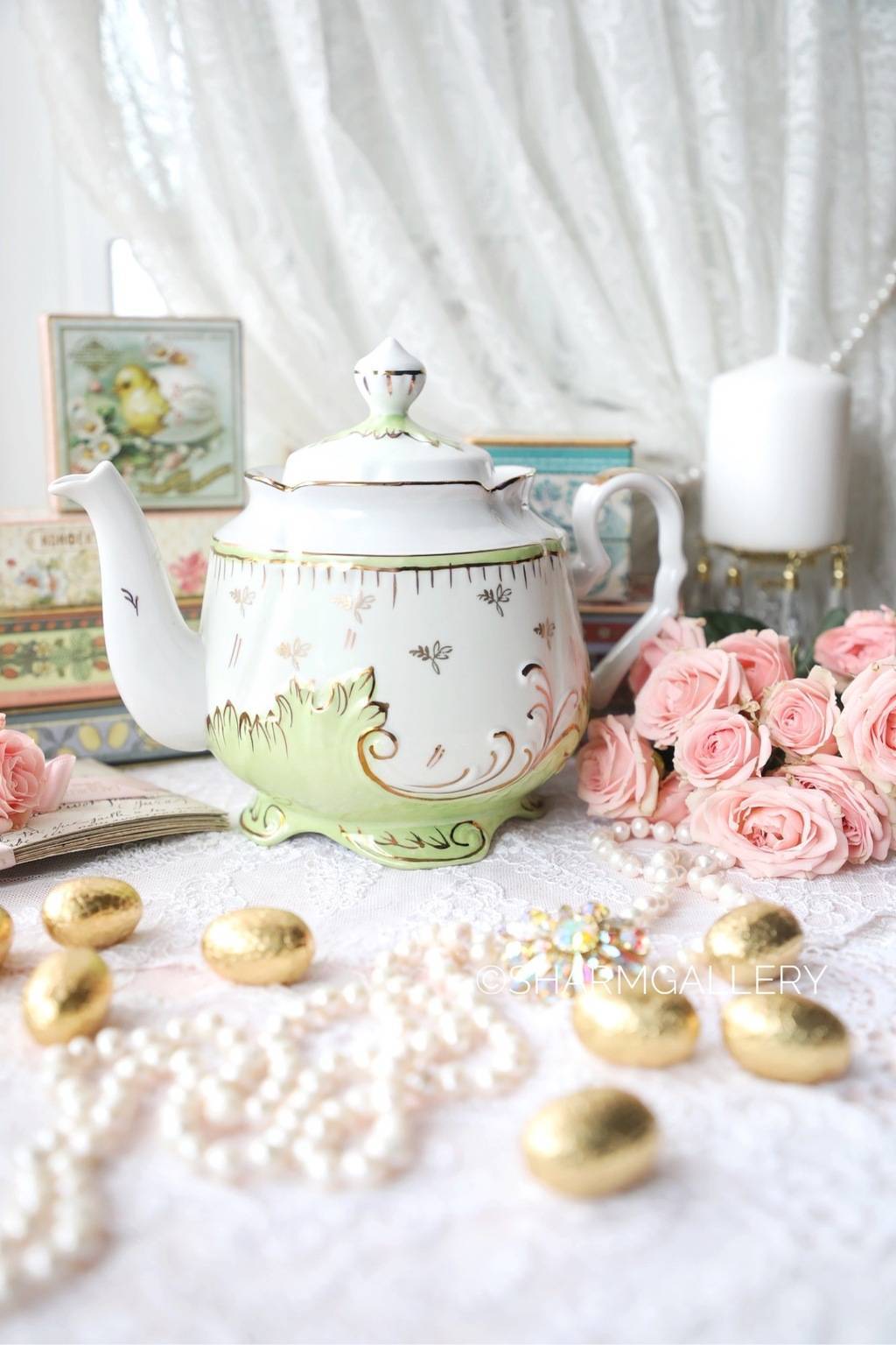 Чайник заварочный «изумрудный» 850 мл, Кузнецовская форма фарфор Гарднер в Вербилках..