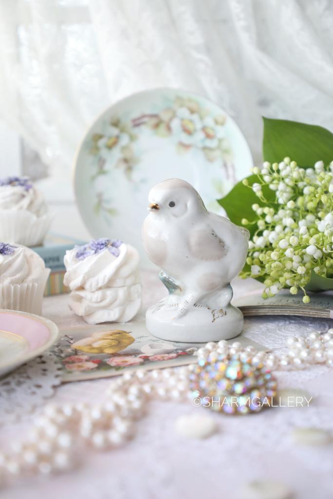 Статуэтка «Цыпленок» №4 фарфор старая Гжель, СССР.