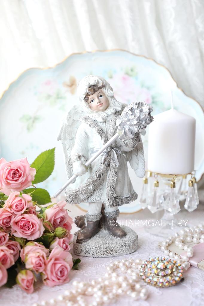 Новогодняя фигура «Рождественский Ангел» 20см. полистоун Нидерланды.