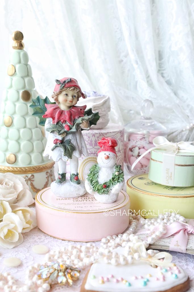 Новогодние фигурки «Эльф и Снеговичок»