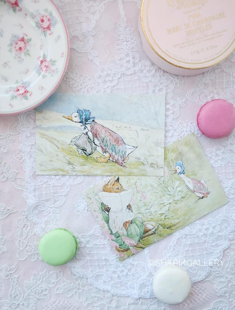 Две открытки Утка/Гусыня Jemima, Beatrix Potter, Англия.