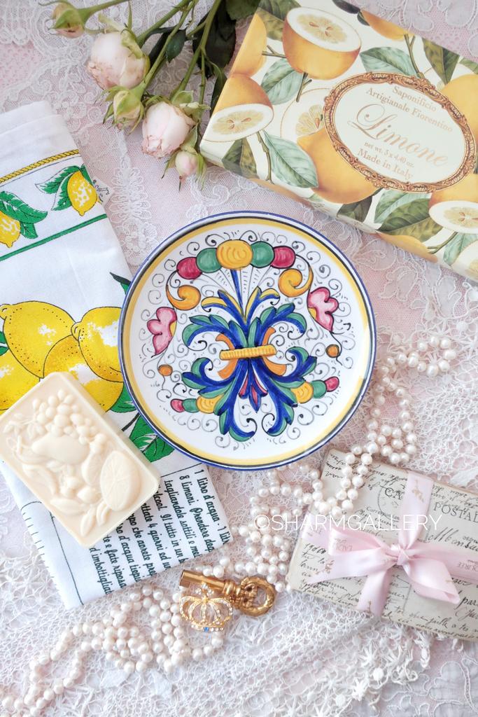 Тарелка настенная 15см., роспись, керамика Сиена, Тоскана, Италия.