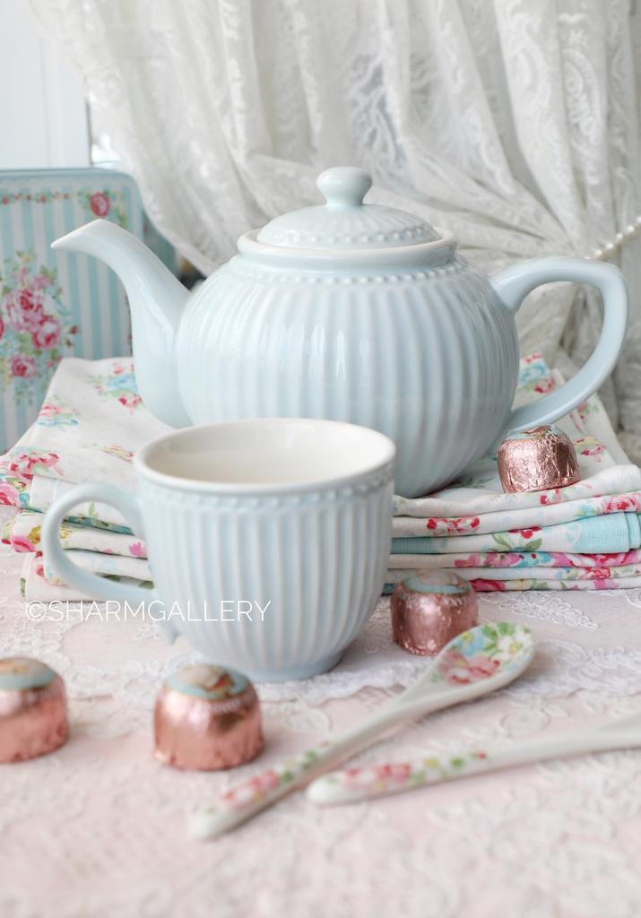 Заварочный чайник и кружка «Alice pale blue» Дания, "GreenGate" 2016г.