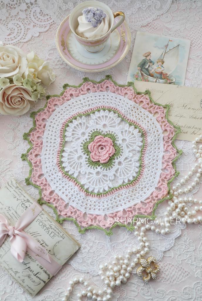 Кружевная салфетка 26см., хлопок.