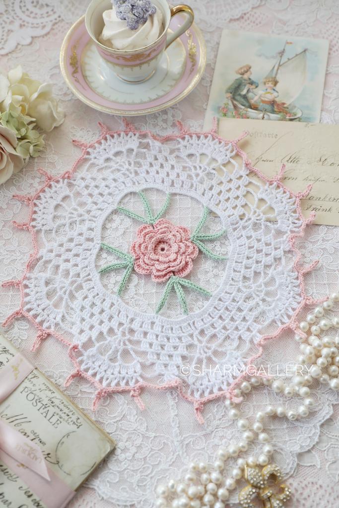 Кружевная салфетка 26см., хлопок.