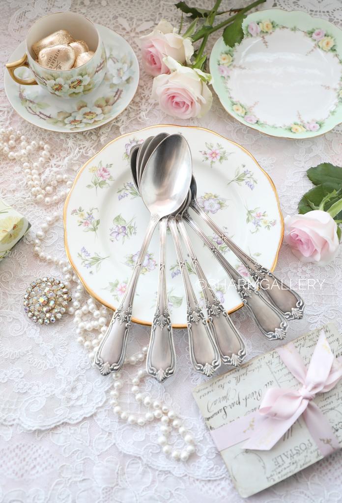 Столовые ложки 22см., в коробке. Мельхиор, Киев, СССР. №136