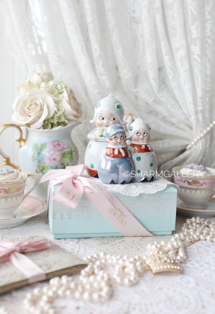 Набор "Семейка" соль, перец и горчица, серия "Бюргеры - Гуглики" фарфор, Германия.