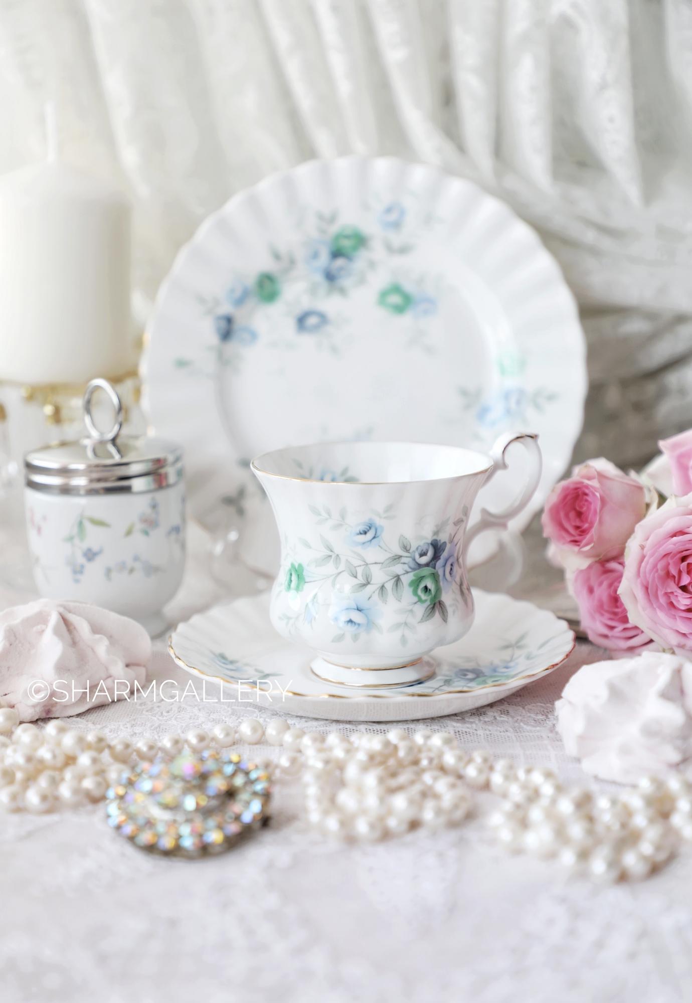 Кофейное трио Inspiration/Вдохновение костяной фарфор Royal Albert, Англия.