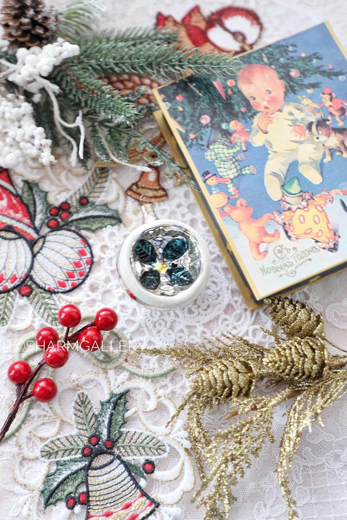 Шарик - Прожектор. №9. Елочная игрушка ГДР тонкое стекло