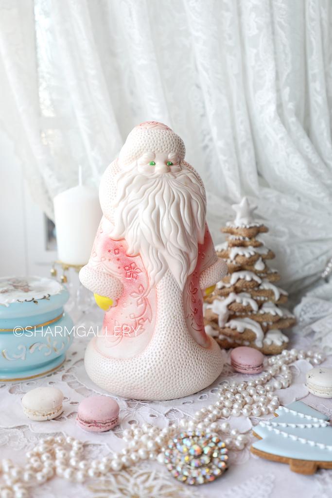 Дед Мороз 22,5см., резиновая игрушка, завод Огонек, клеймо 1970гг., СССР.