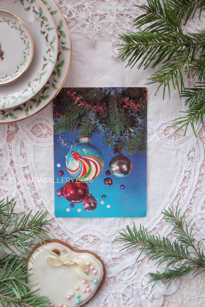 Винтажная открытка №175 "С Новым Годом!". СССР. Худ-к И.Диргилева 1987г. Чистая.