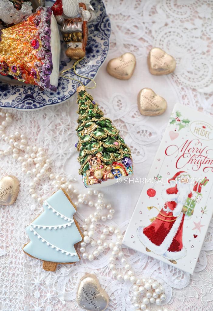 Елочная игрушка «Елочка нарядная» Стекло, роспись, Irena-Co (Ирэна)