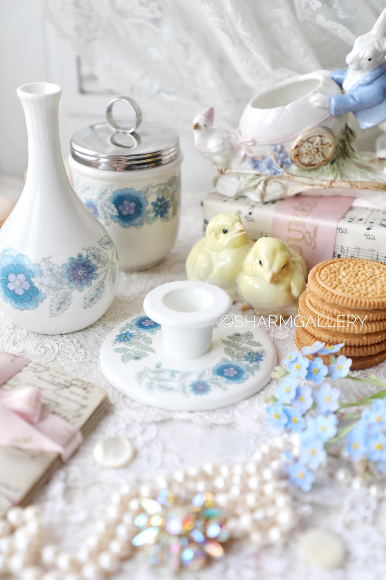 Подсвечник коллекция «Clementine» фарфор Веджвуд Wedgwood Англия.