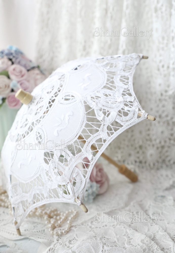 Кружевной зонт/зонтик для кукол, декора. Италия.