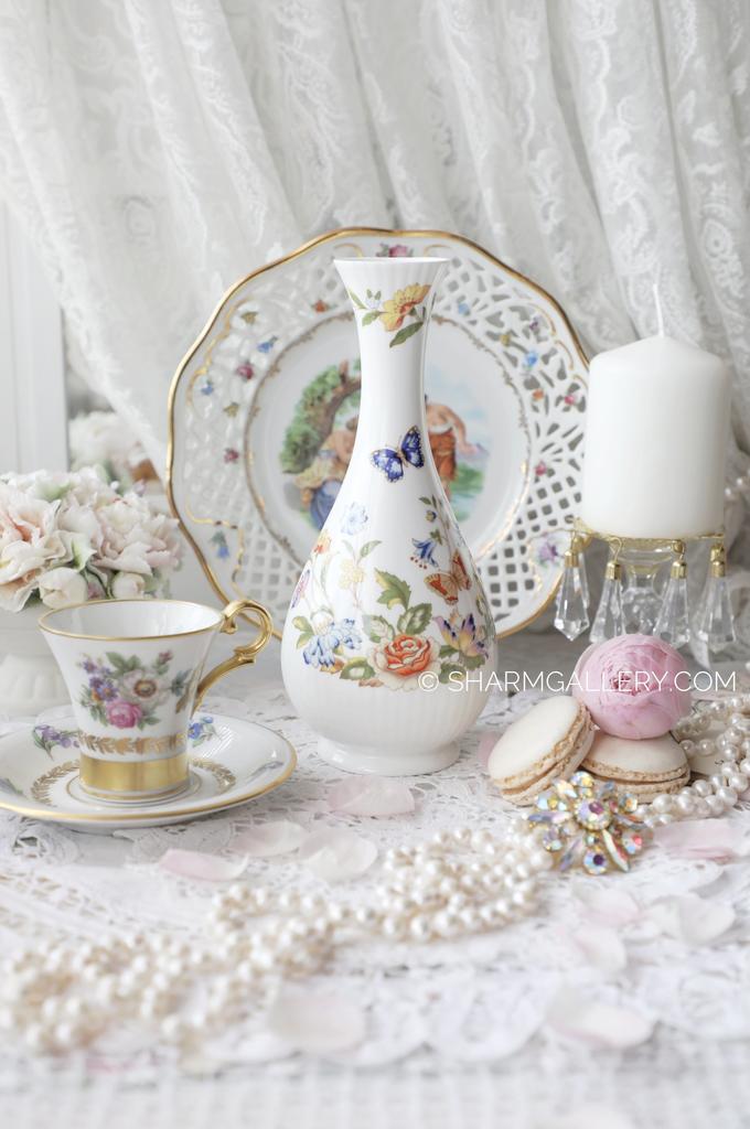 Ваза 18,5см. «Cottage Garden» костяной фарфор Aynsley, Англия.
