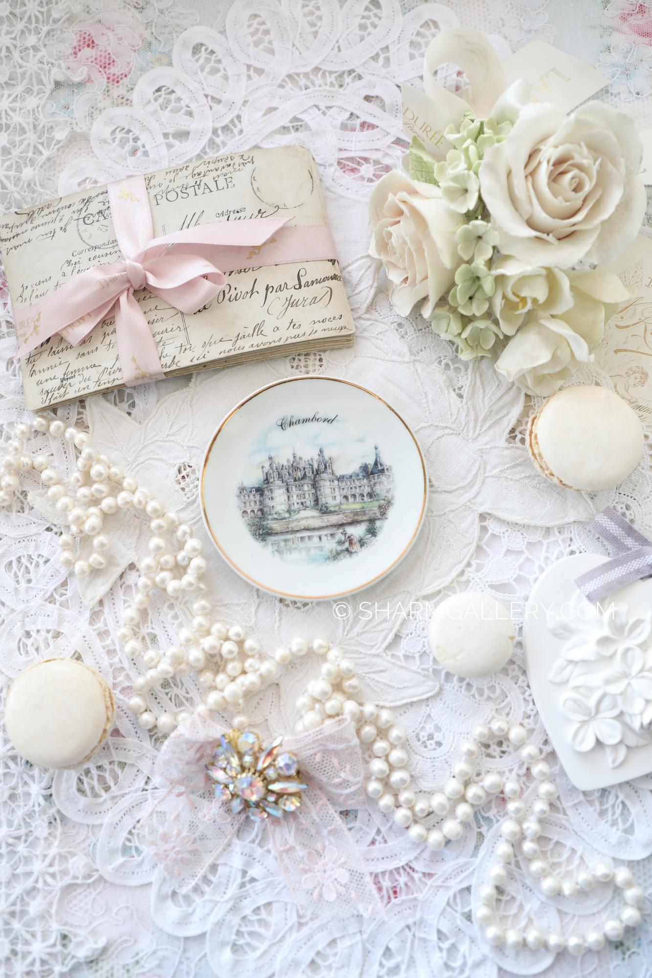 Декоративная тарелочка «Замки Франции» фарфор, Франция.