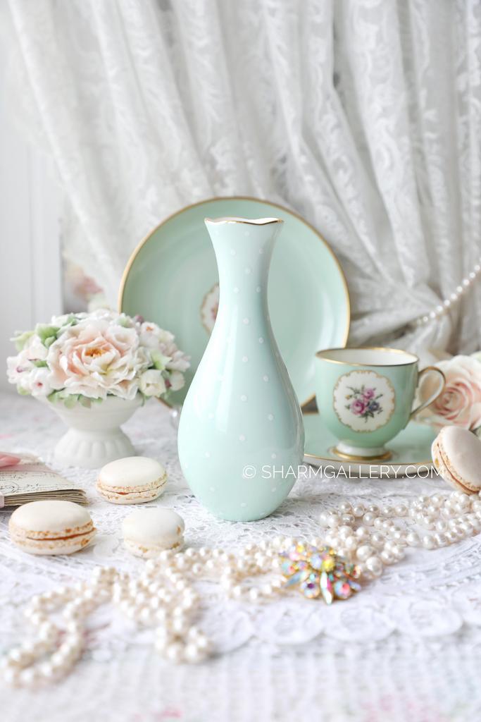 Вазочка 16,5см. «1930’s Polka Rose» фарфор Royal Albert Англия.