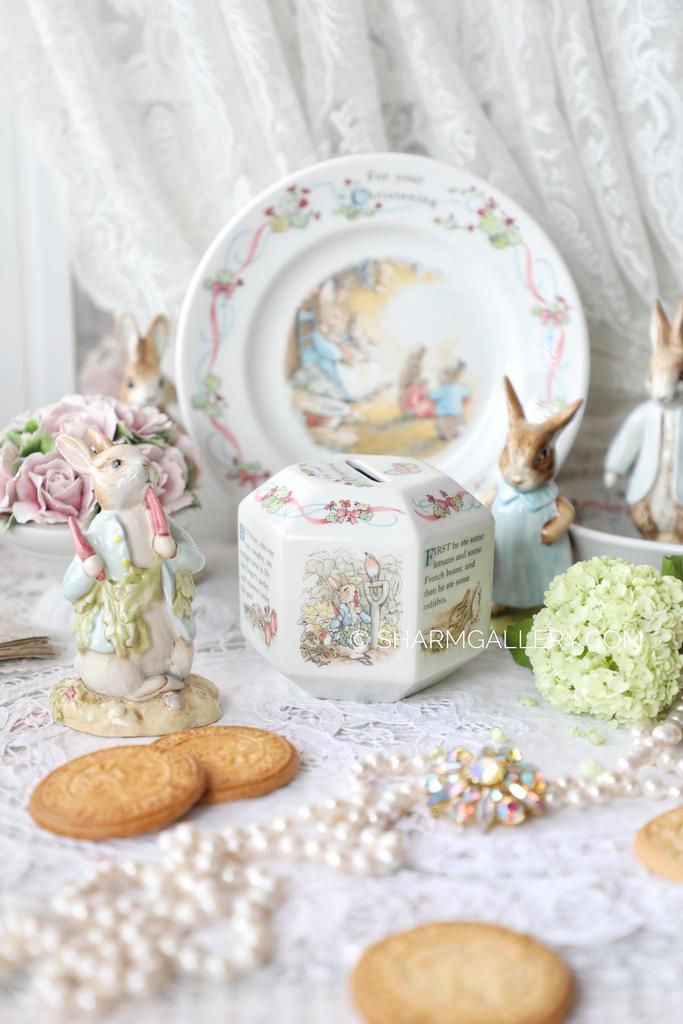 Копилка “For your Christening” Кролик Питер/Peter Rabbit, Beatrix Potter фарфор Wedgwood, Англия.