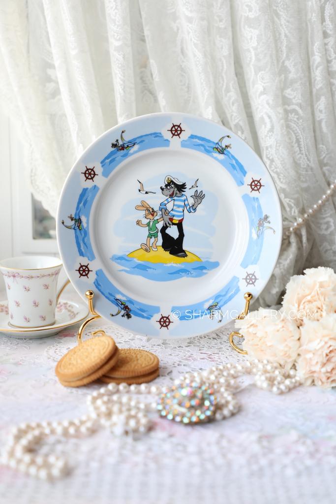 Тарелка коллекционная «Ну, Погоди!» фарфор, Дулево.