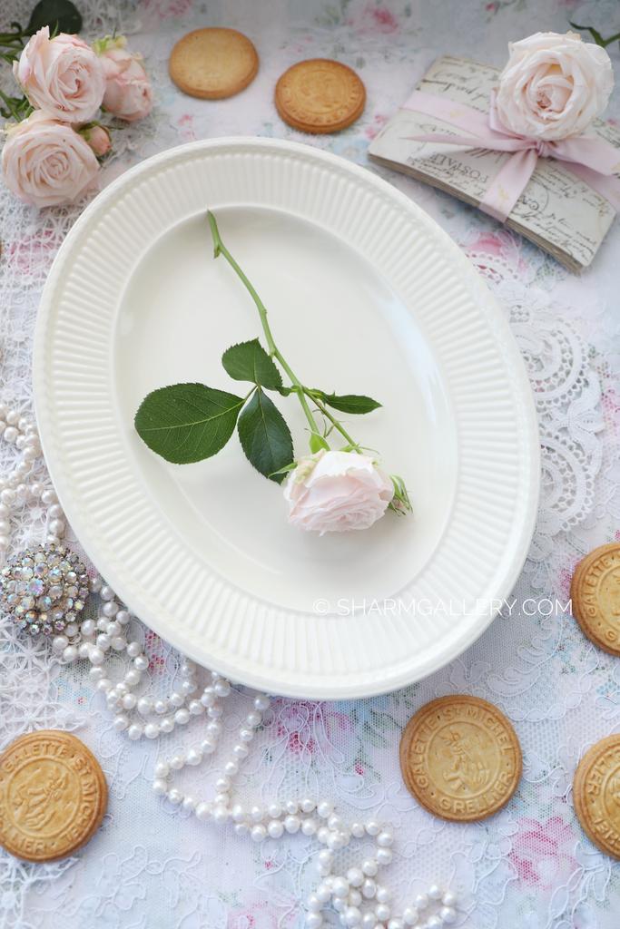 Овальное плоское блюдо 30см. «Edme Cream» фаянс WEDGWOOD Англия.