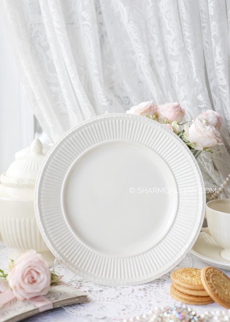 Тарелка закусочная 22,5см. «Edme Cream» фаянс WEDGWOOD Англия.