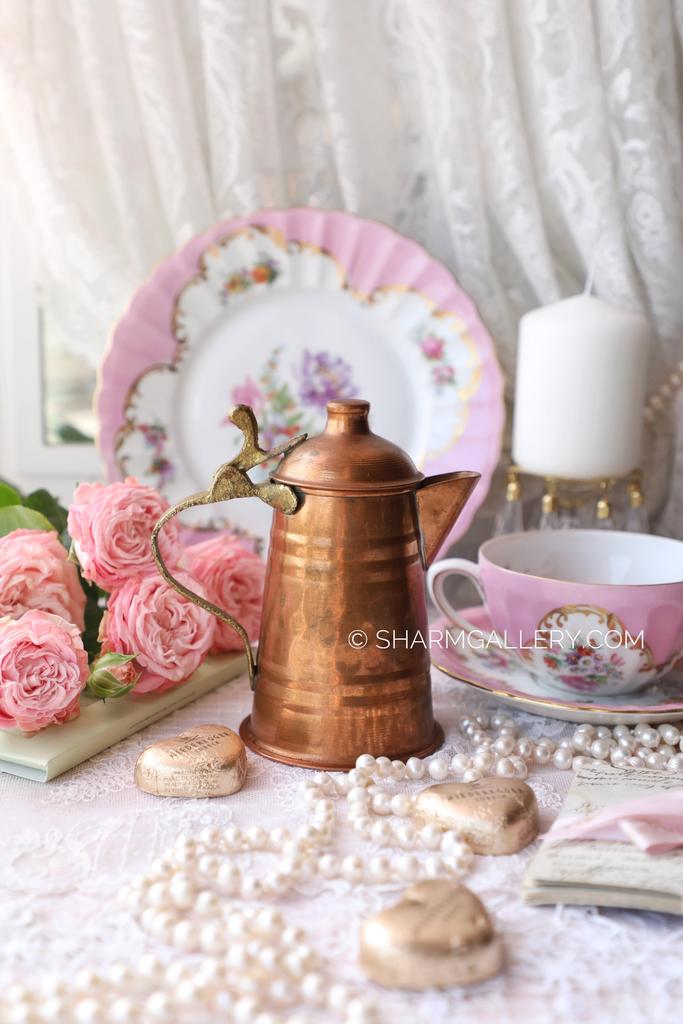 Медный кувшинчик для масла медь, латунь.