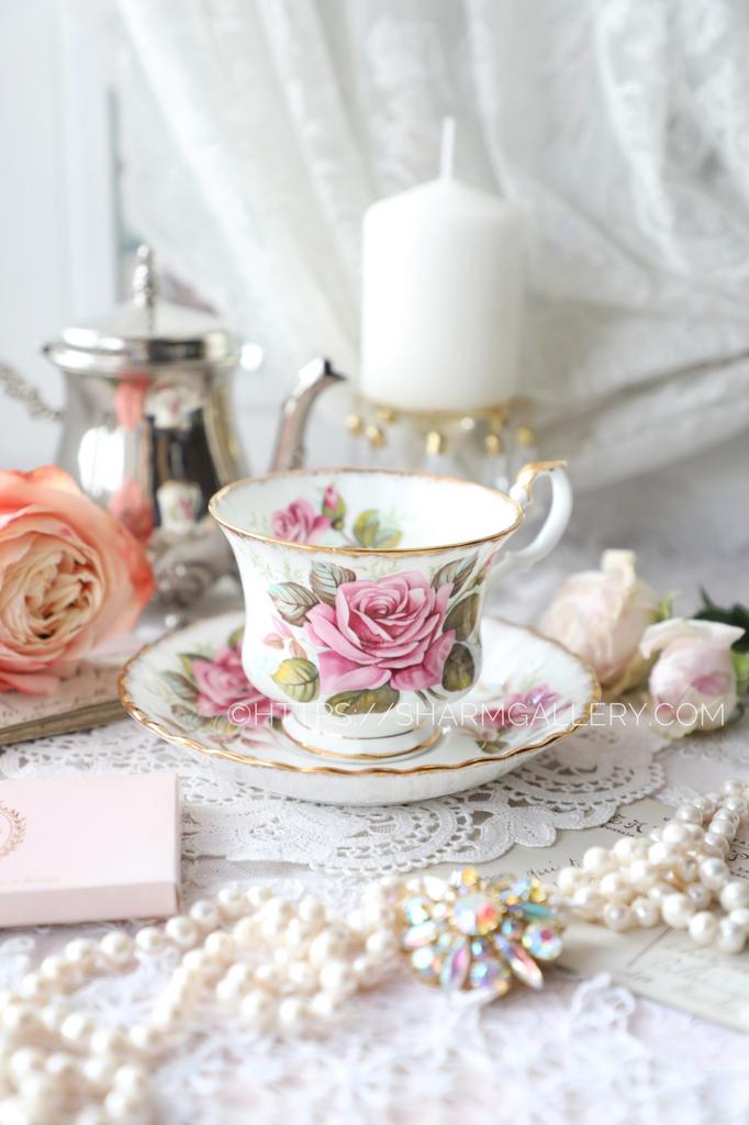 Чайная пара “Роза Margaret” серия «Rose Queen series» костяной фарфор Golden Crown Англия.