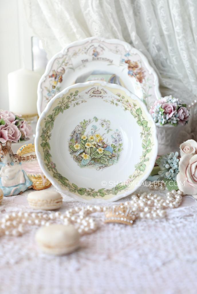 Редкость! Тарелка глубокая для супа, каши «Spring» Весна Brambly Hedge Ежевичная поляна фарфор Royal Doulton Англия 1991г.