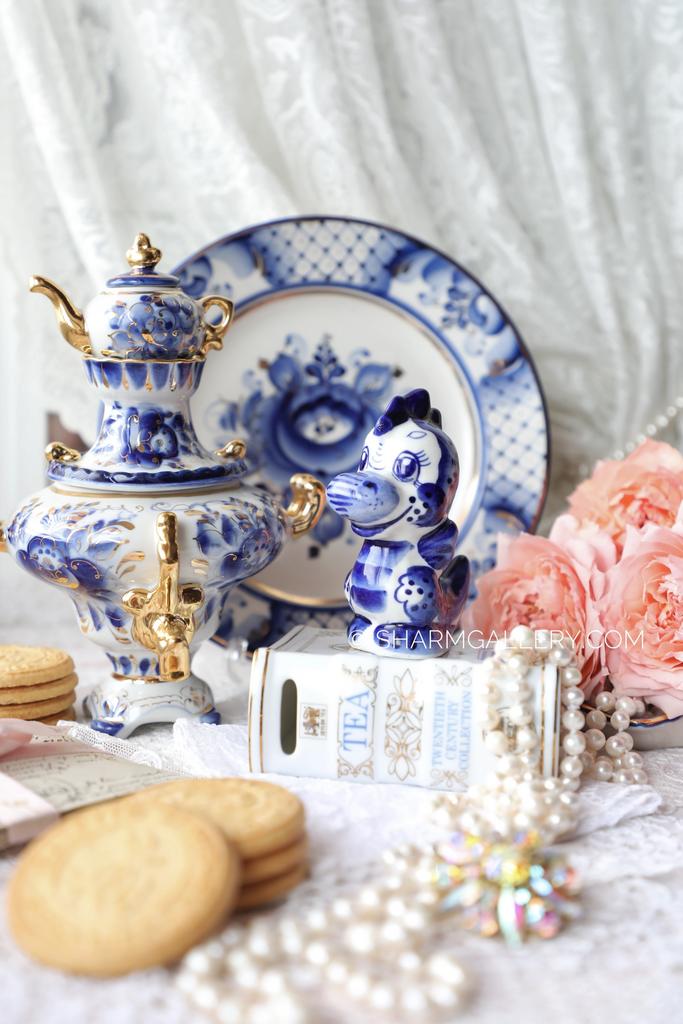 Статуэтка "Дракончик", фарфор Гжель. Винтаж.