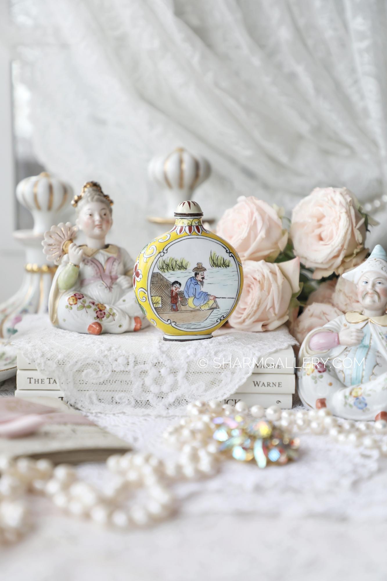 Редкость! Антикварный флакон для духов Клуазоне, старый Китай.