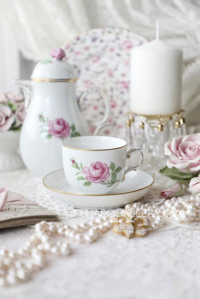 Уценка! Кофейная пара «Роза» Fürstenberg Фюрстенберг, Германия.