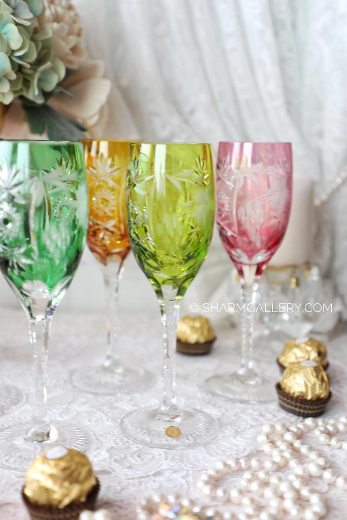 Фужер/Бокал для Prosecco/Просекко 17,5см Traube/Траубе (виноград, виноградная лоза) цветной хрусталь Нахтманн Nachtmann Германия. В ассортименте!