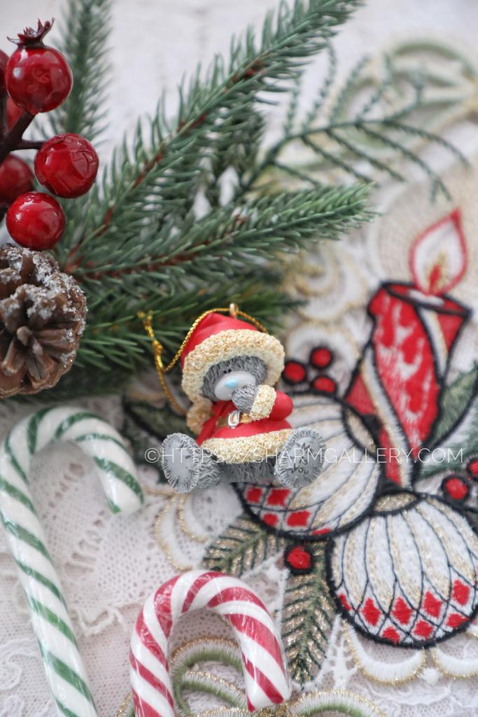 Редкость! Елочная игрушка Мишка Санта. Серые мишки «Me to you» Англия.