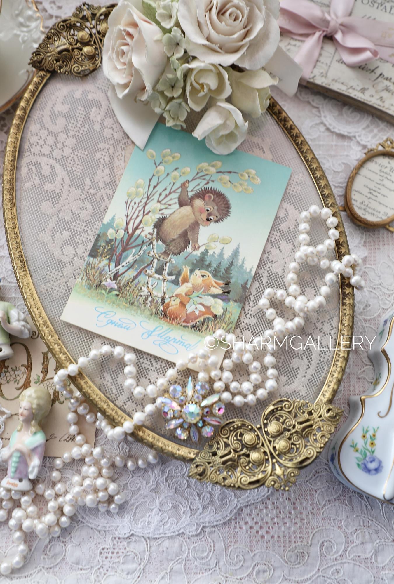 Открытка СССР №217 «С Днем 8 Марта» художник В.Зарубин чистая.1987г.