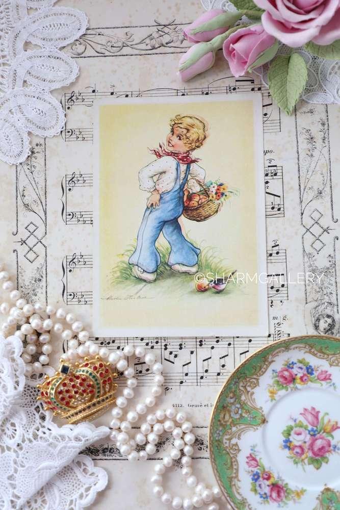 Старинная открытка №218 серия Дети, чистая. CAWAR Германия