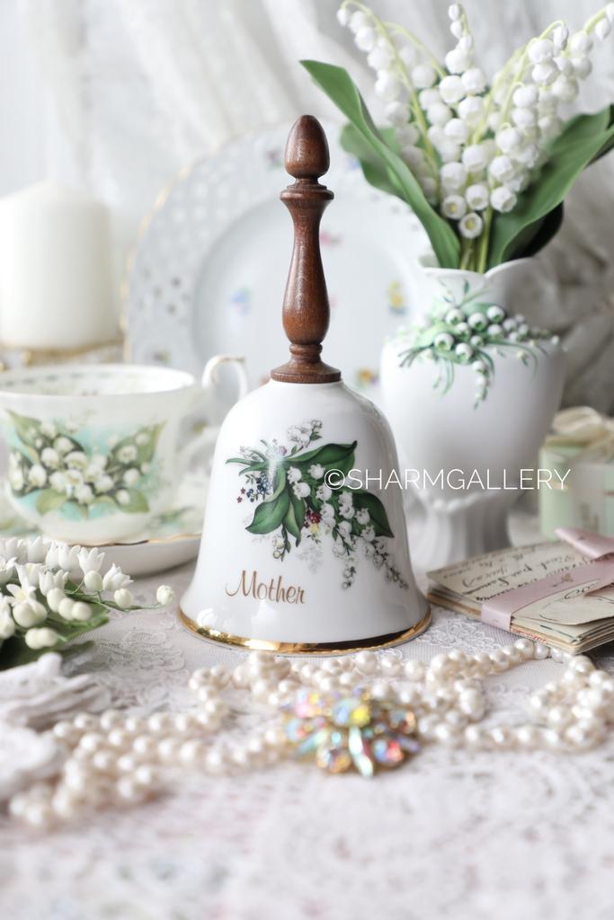 Колокольчик большой ландыши «Mother» Мама (день матери) фарфор Англия.
