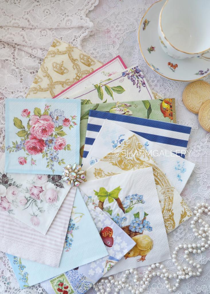 Набор винтажных бумажных салфеток для декупажа., 13шт. №7