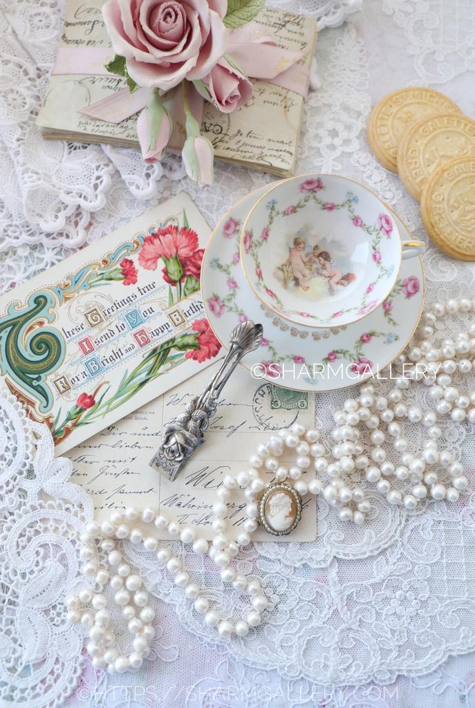 Антикварные кофейные щипцы для сахара «Роза» серебро 800пр, Германия.