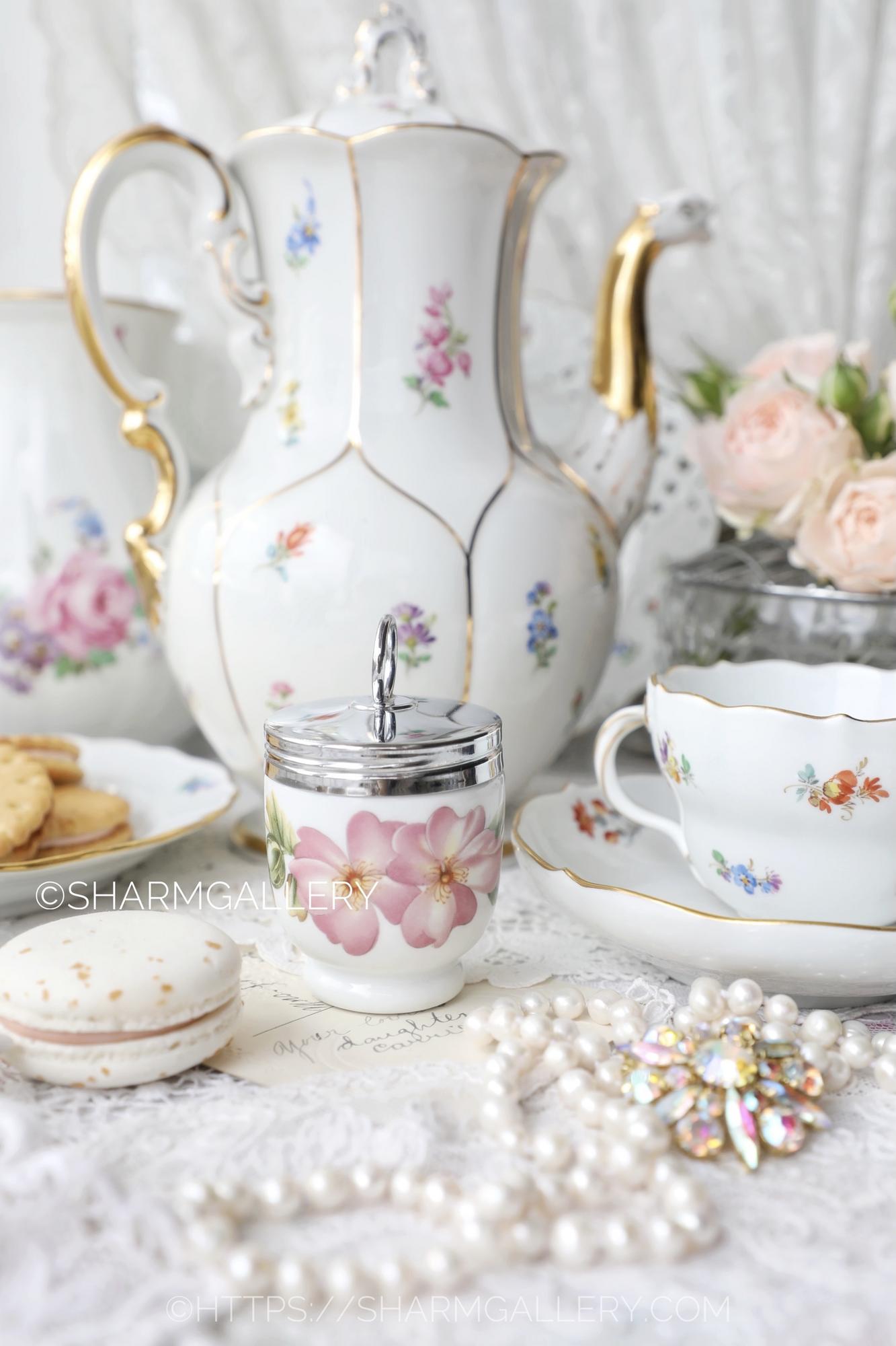 Кодлер - пашотница «Pershore» крыжовник и шиповник на 1 яйцо standart coddler egg фарфор Royal Worcester, Англия.