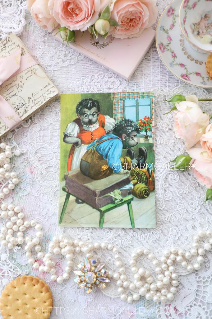 Открытка ежики Mecki/Мекки немецкий ежик еж «Из жизни ежей» ГДР Германия №270