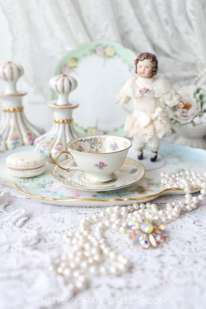 Кофейная пара Мокко фарфор айвори Zeh Scherzer & Co Зех Шецер Германия 1950гг.