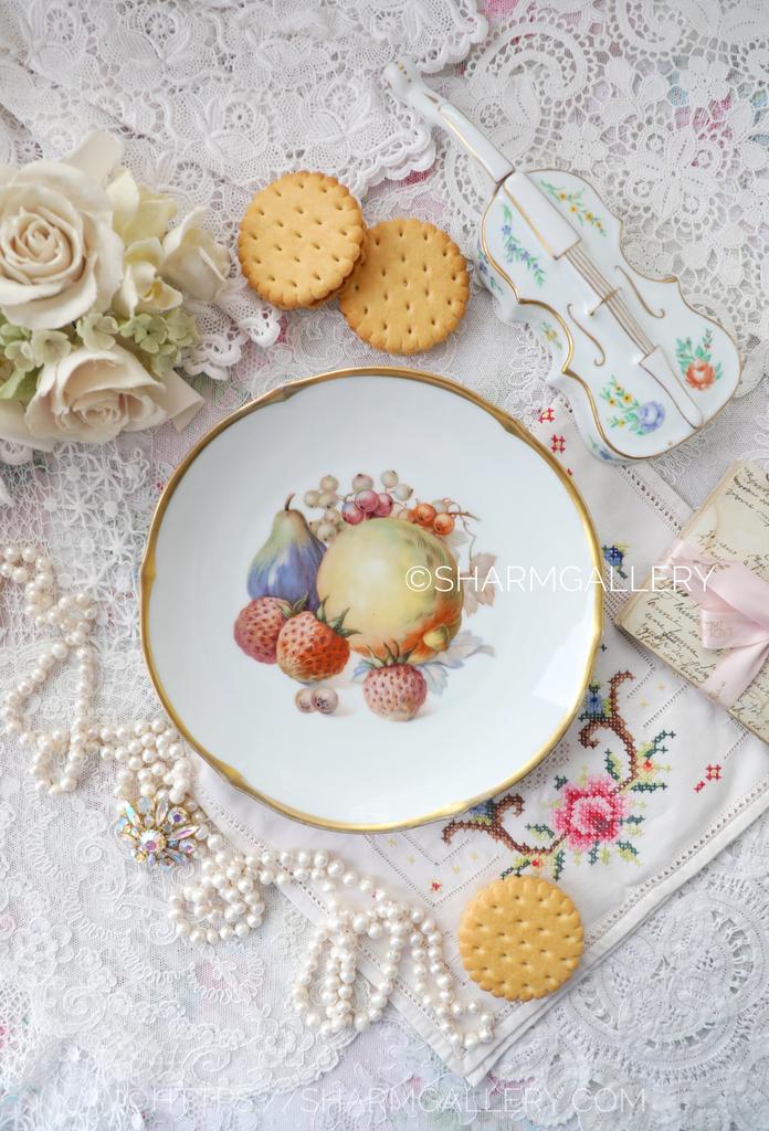 Настенная тарелка «Фрукты» фарфор Schumann Шуман Бавария, Германия.