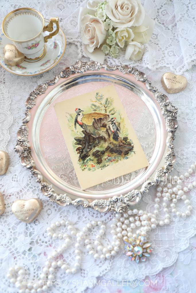 Открытка №284 "Дятлы"  художник В.Фролов 1957г. СССР. Чистая.