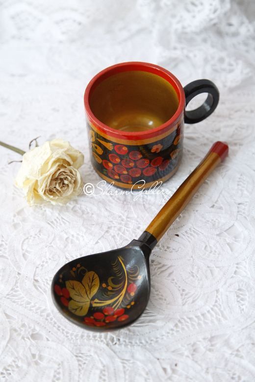 Набор хохлома, винтаж.