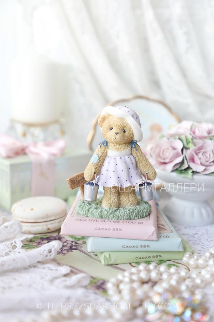 Статуэтка медвежонок мишка "Сборщица ягод" мишки Тедди «Cherished Teddies» Enesco. 2003г, Priscilla Hillman