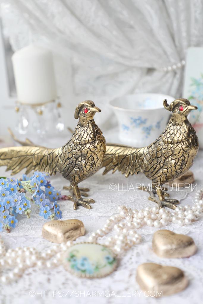 Фазаны пара скульптур из бронзы, Испания.