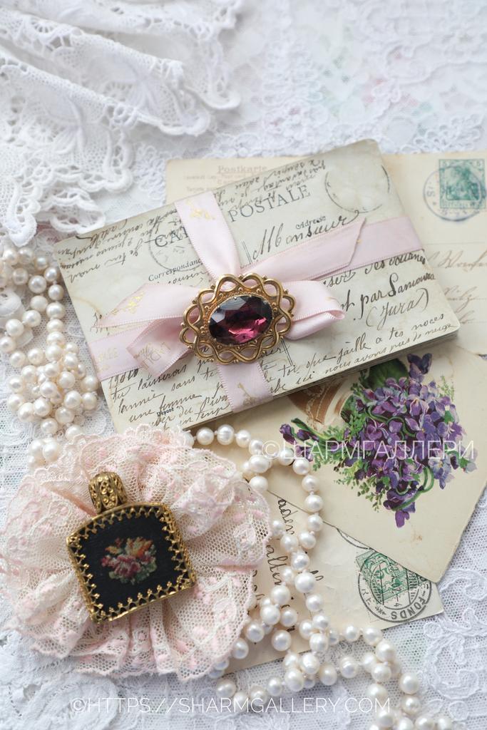 Брошь №24 винтажная брошка  цветное стекло «Леденец» СССР.