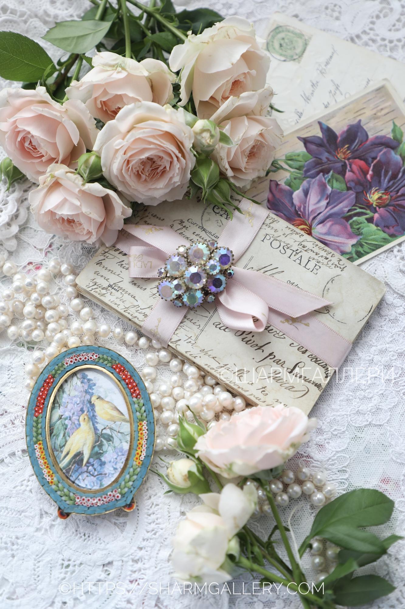 Брошь №36 винтажная брошка стеклянные радужные стразы Бореалис, Яблонекс Чехословакия