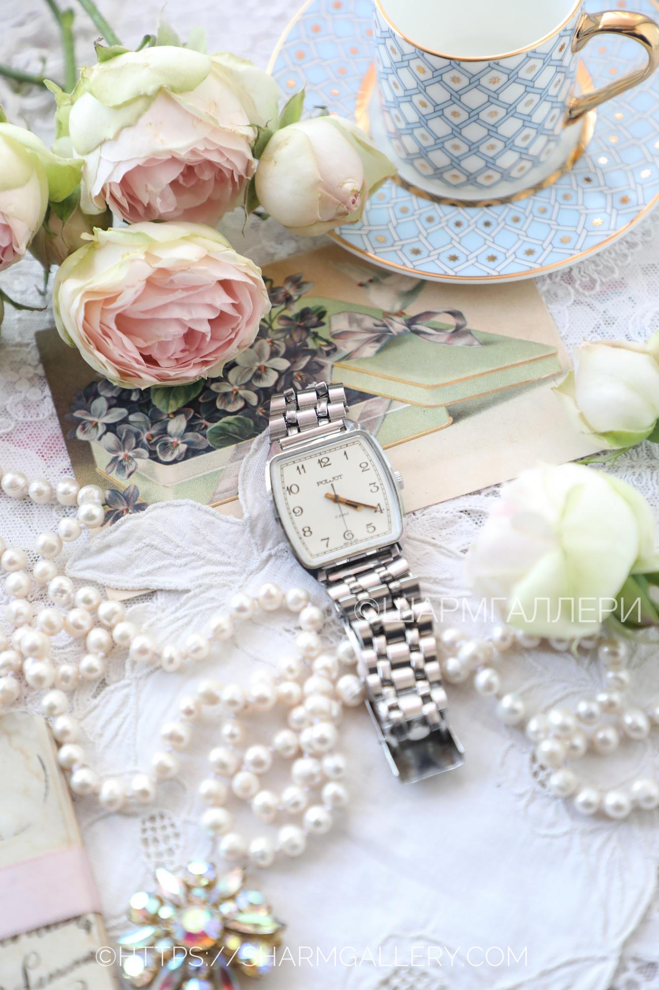 Наручные мужские часы 17 камней механические с автоподзаводом "Полет" 2609-Н  на мет. браслете СССР