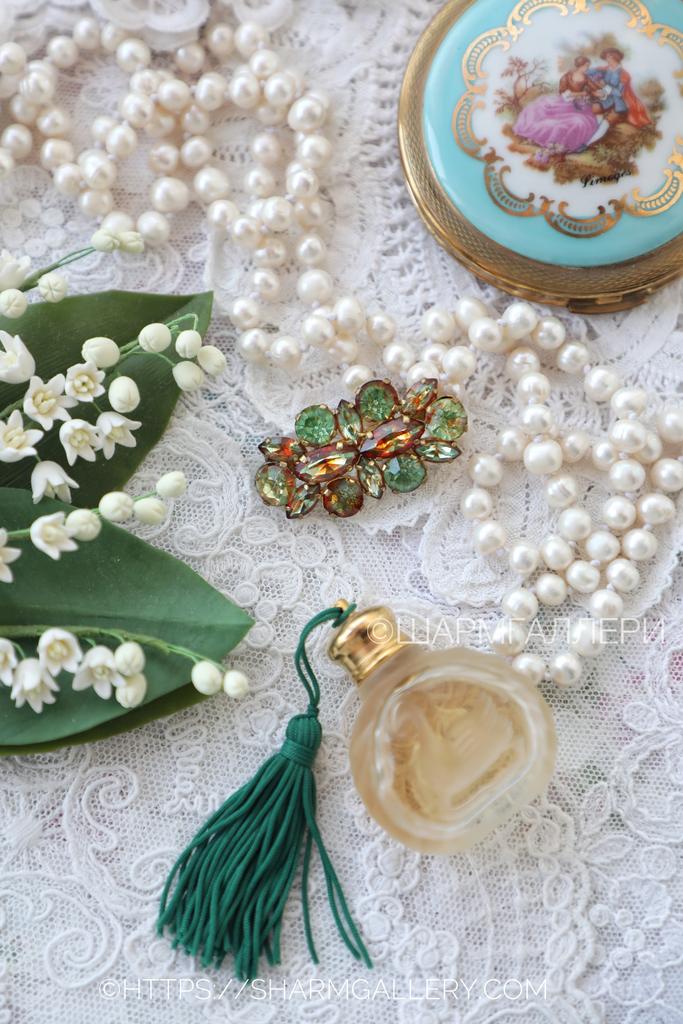 Брошь №48 винтажная брошка стеклянные цветные стразы  Яблонекс Чехословакия